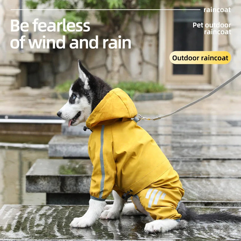 Dog Raincoat Reflective Waterproof Pet Clothes for Maltese Rain Coat Small with Leash Hole Lightweight Waterproof Puppy Clothes