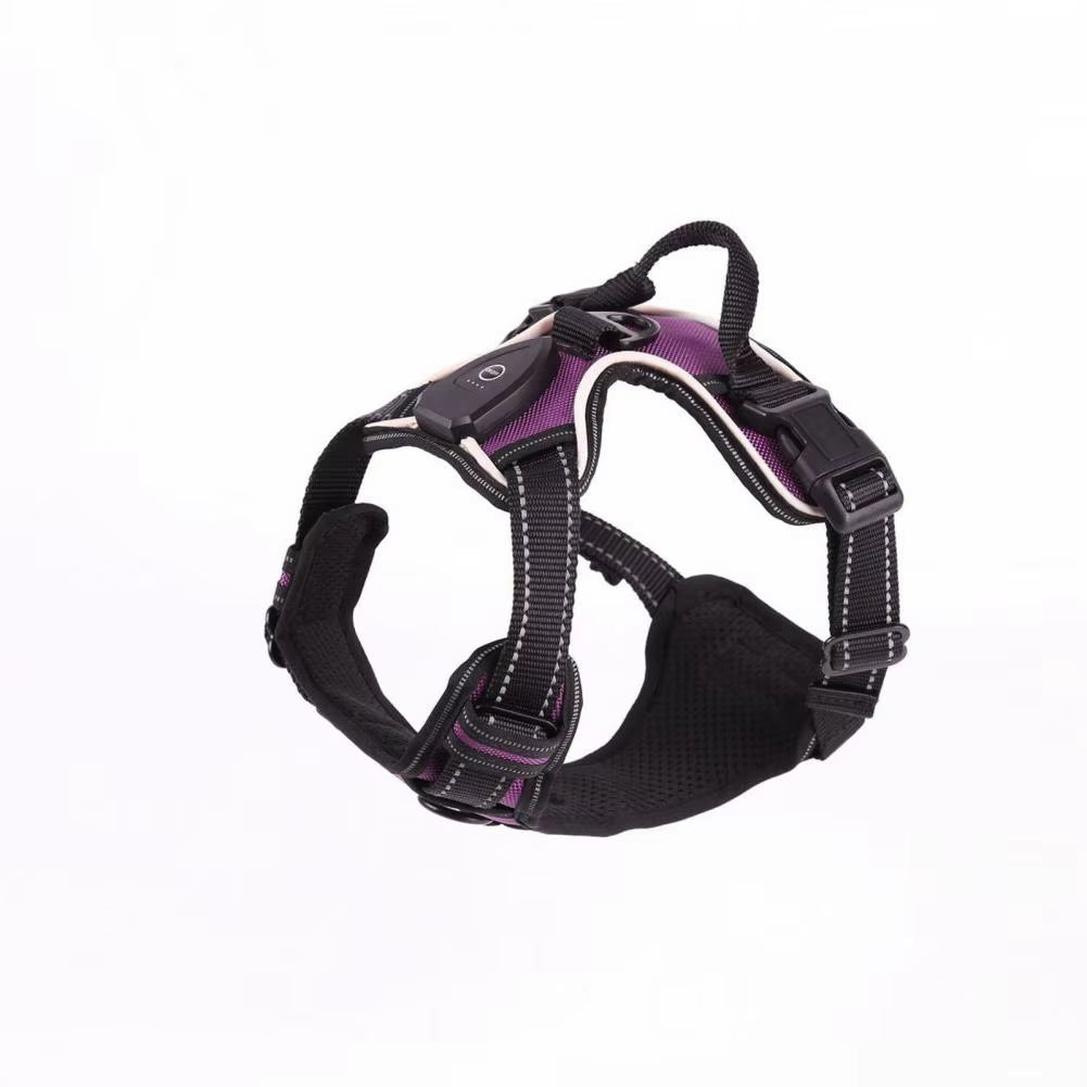 Pet Vest Harness Rechargeable Led Dog Harness for Night Walking Adjustable Glow Vest for Small Medium Dogs Pet Harness No Pull