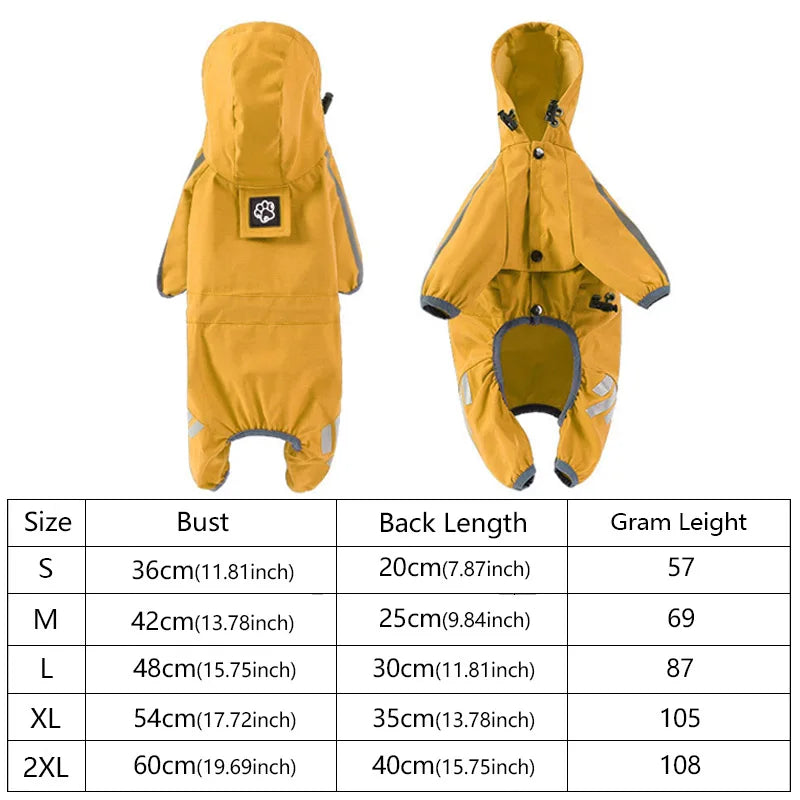 Dog Raincoat Reflective Waterproof Pet Clothes for Maltese Rain Coat Small with Leash Hole Lightweight Waterproof Puppy Clothes