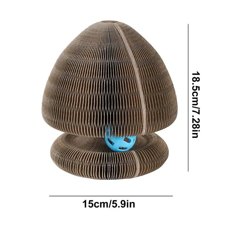 Corrugated Paper Pet Cat Scratcher Pad with Ball Foldable Cat Scratch Organ Board Cat Toy Cat Grinding Claw Kitten Exercise Toy