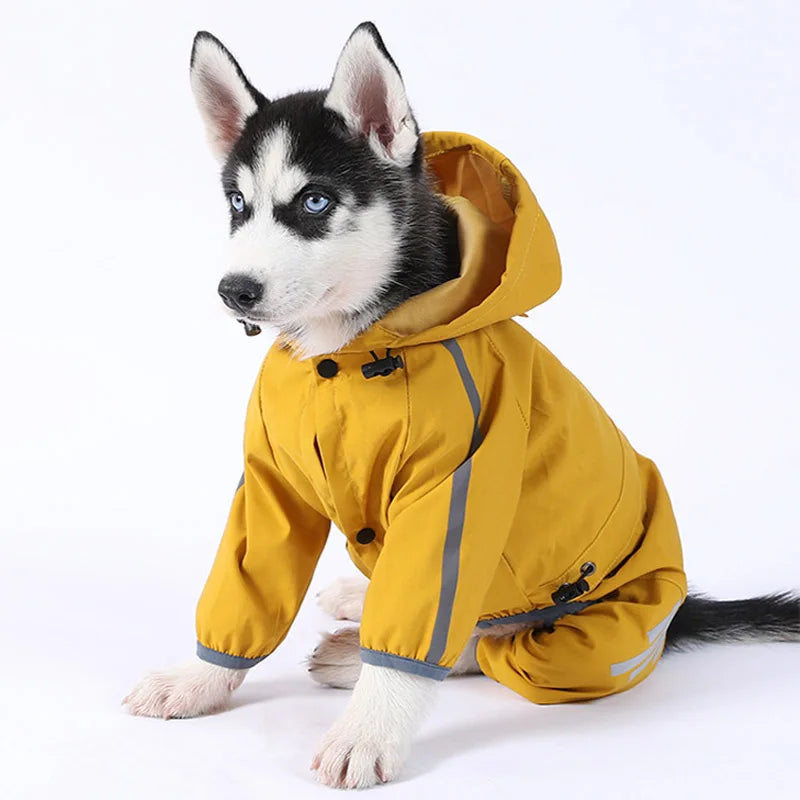 Dog Raincoat Reflective Waterproof Pet Clothes for Maltese Rain Coat Small with Leash Hole Lightweight Waterproof Puppy Clothes