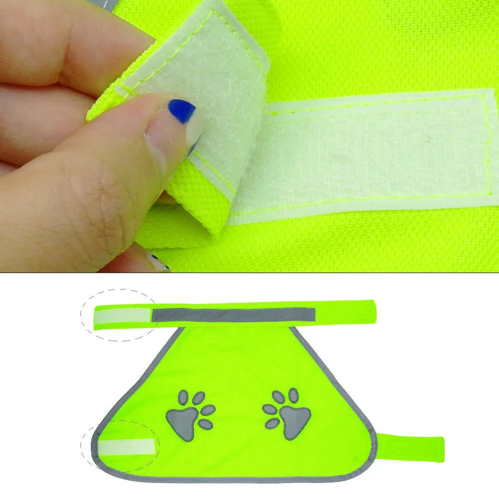 Reflective Dog Safety Vest High Visibility Yellow Fluorescent Dog Clothes Dog Vis Jacket Coat Outdoor Night Safety Pet Supplies