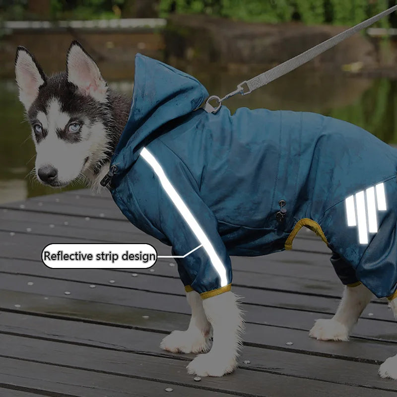 Dog Raincoat Reflective Waterproof Pet Clothes for Maltese Rain Coat Small with Leash Hole Lightweight Waterproof Puppy Clothes