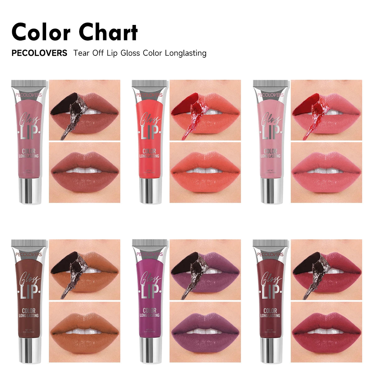 Peel-Off Tattoo Multi-Color Lip Gloss Lip Gloss Waterproof Long-Lasting Matte Lip Gloss Red Contour Peel-Off Lip Gloss Cosmetics