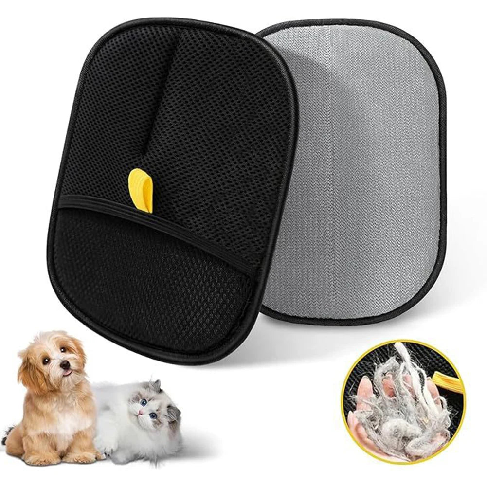 Pet Hair Remover Mitt Deshedding Brush Glove for Dog Cat Rabbit with Long/Short/Curly Hair