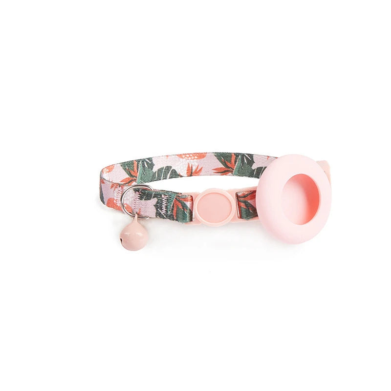 Dog Cat Bell Collar Pet Collar Silicone Airtag Case Pet Collar Protective Sleeve with Bell Convenient Colorful Pet Collar