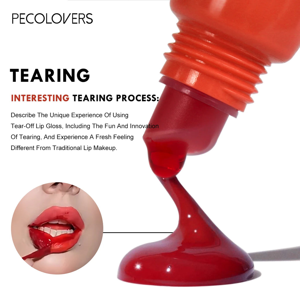 Peel-Off Tattoo Multi-Color Lip Gloss Lip Gloss Waterproof Long-Lasting Matte Lip Gloss Red Contour Peel-Off Lip Gloss Cosmetics