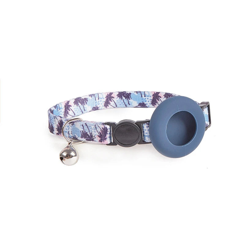 Dog Cat Bell Collar Pet Collar Silicone Airtag Case Pet Collar Protective Sleeve with Bell Convenient Colorful Pet Collar