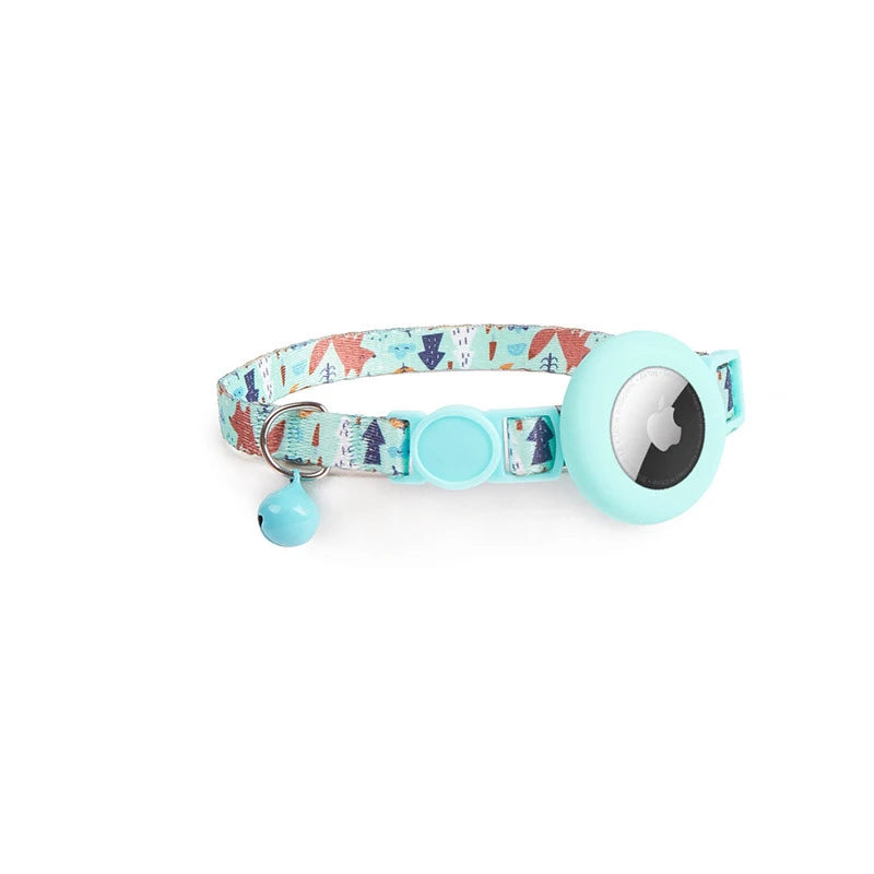 Dog Cat Bell Collar Pet Collar Silicone Airtag Case Pet Collar Protective Sleeve with Bell Convenient Colorful Pet Collar