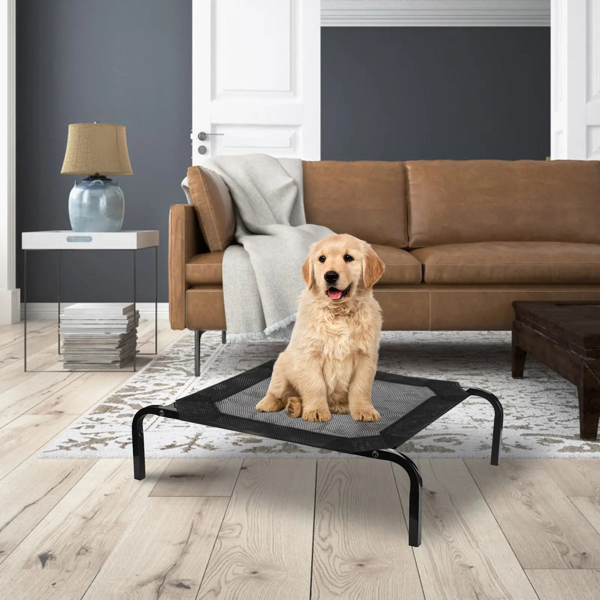 Dog Bed Mesh Cover Elevated Pet Bed Hammock Replacement Breathable Washable Raised Mattress Indoor Outdoor Pet Dog Hammock