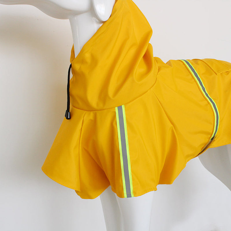 Spring and Summer New Dog Raincoat Waterproof Cape Dog Reflective Raincoat Large Dog Raincoat