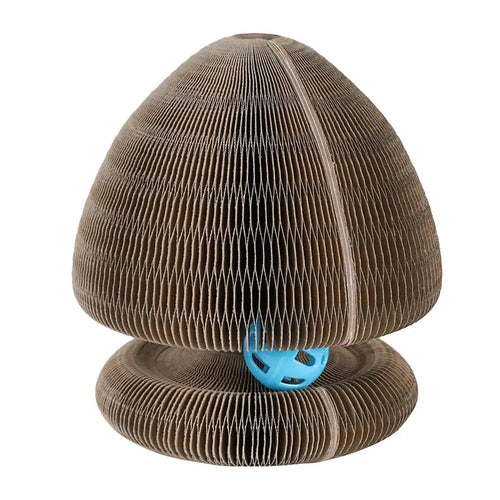 Corrugated Paper Pet Cat Scratcher Pad with Ball Foldable Cat Scratch Organ Board Cat Toy Cat Grinding Claw Kitten Exercise Toy